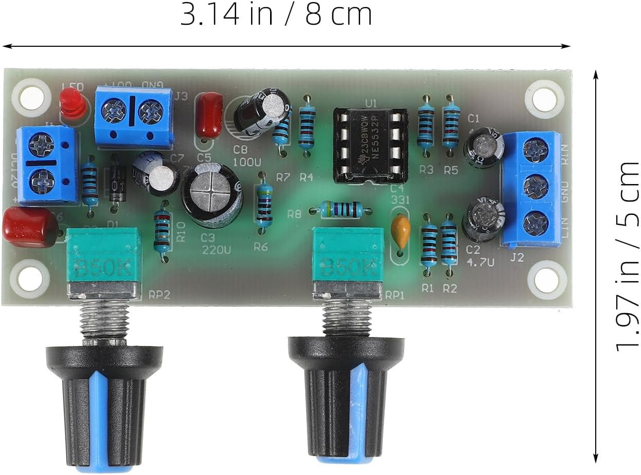 HOMSFOU Power Amplifier Board Low Bass Mainboard 10-24V Single Power Supply Audio Amplifier Module with Volume Control for Home Theater Preamplifier DIY Electronics Random Color