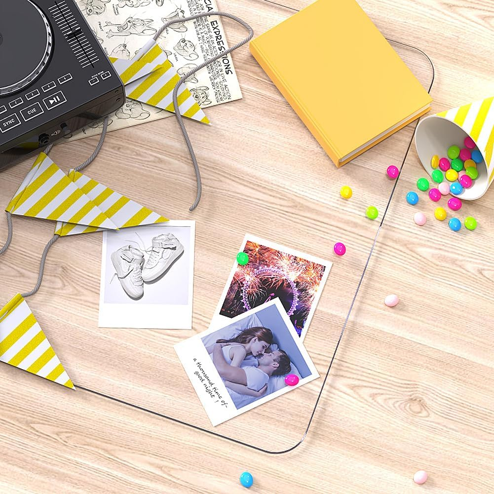 Geli Desk Mat, 1.5Mm Heat Resistant Non-Slip PVC Desk Protector with round Edge, Waterproof Desk Pad Table Protector for Home and Office (80X40Cm) image number 2