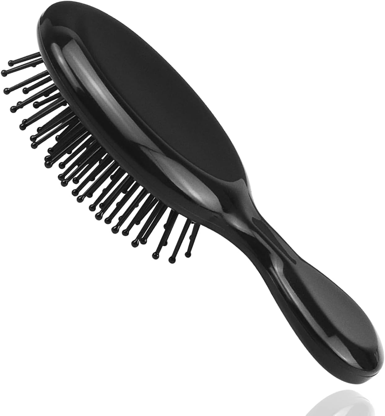 100 Pack Mini Hair Brushes Bulk, Travel Hair Brush Individually Wrapped, Soft Bristles Adds Shine, Scalp Massage and Detangling, Safe for All Hair Types Extensions, Wigs(Bright Black) image number 4