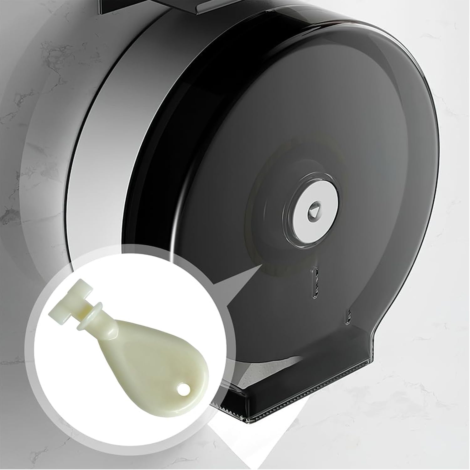 Yharnamite 2 Pcs Tissue Box Key, Paper Towel Toilet Paper Dispenser Key, Replacement Paper Towel Holder Spare Key for Home, Public, Office image number 5