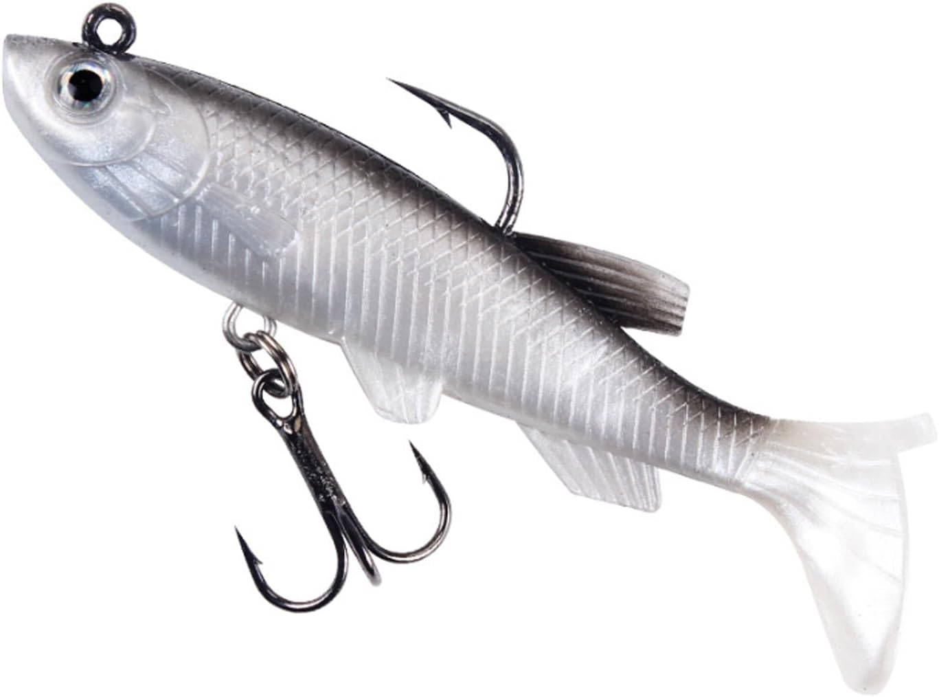 10Pcs Vibe Lures Soft Plastic Poddy Mullet Flathead Jig Heads Fishing