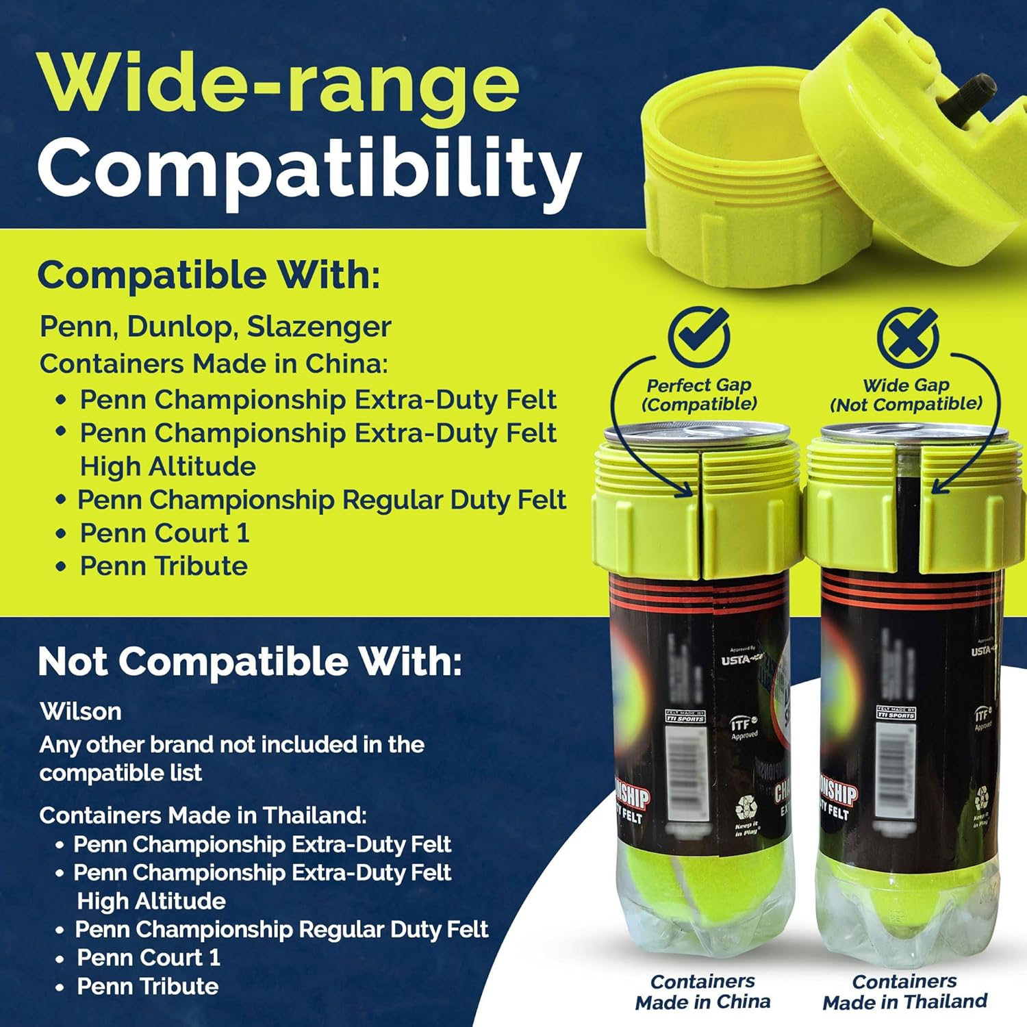 BALL RESCUER: Tennis/Padel Ball Life Extender &ndash; Converts Plastic Tennis/Padel Ball Containers to a 30 Psi Ball Pressurizer &ndash; Needs a Bicycle Pump to Pressurize (Ball Container and Pump Not Included). image number 4