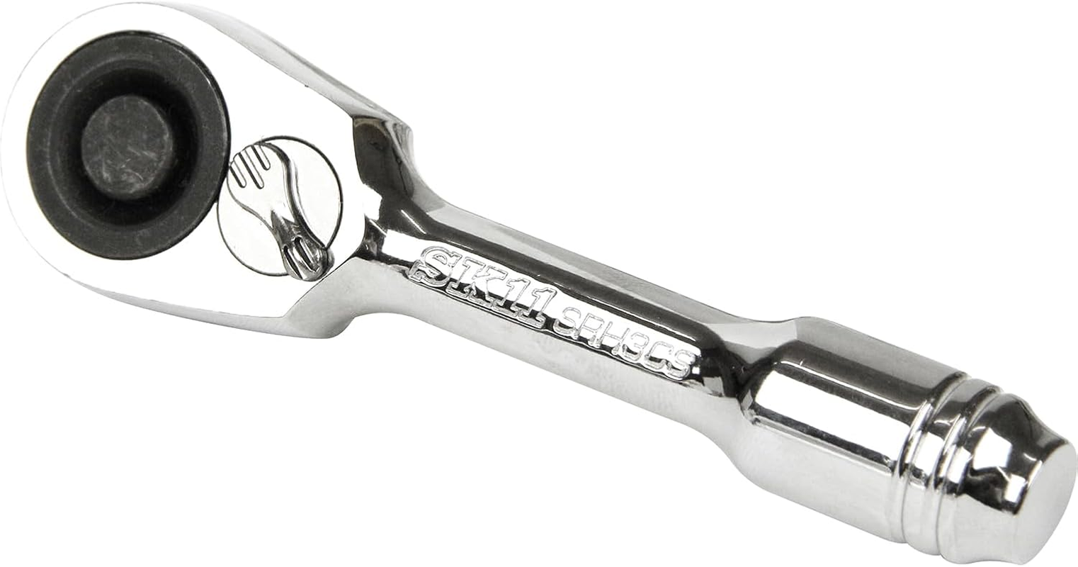 SK11 SRH3CS Compact Stubby Ratchet Handle, 0.37 Inch (9.5 Mm), 3/8 Inch image number 1