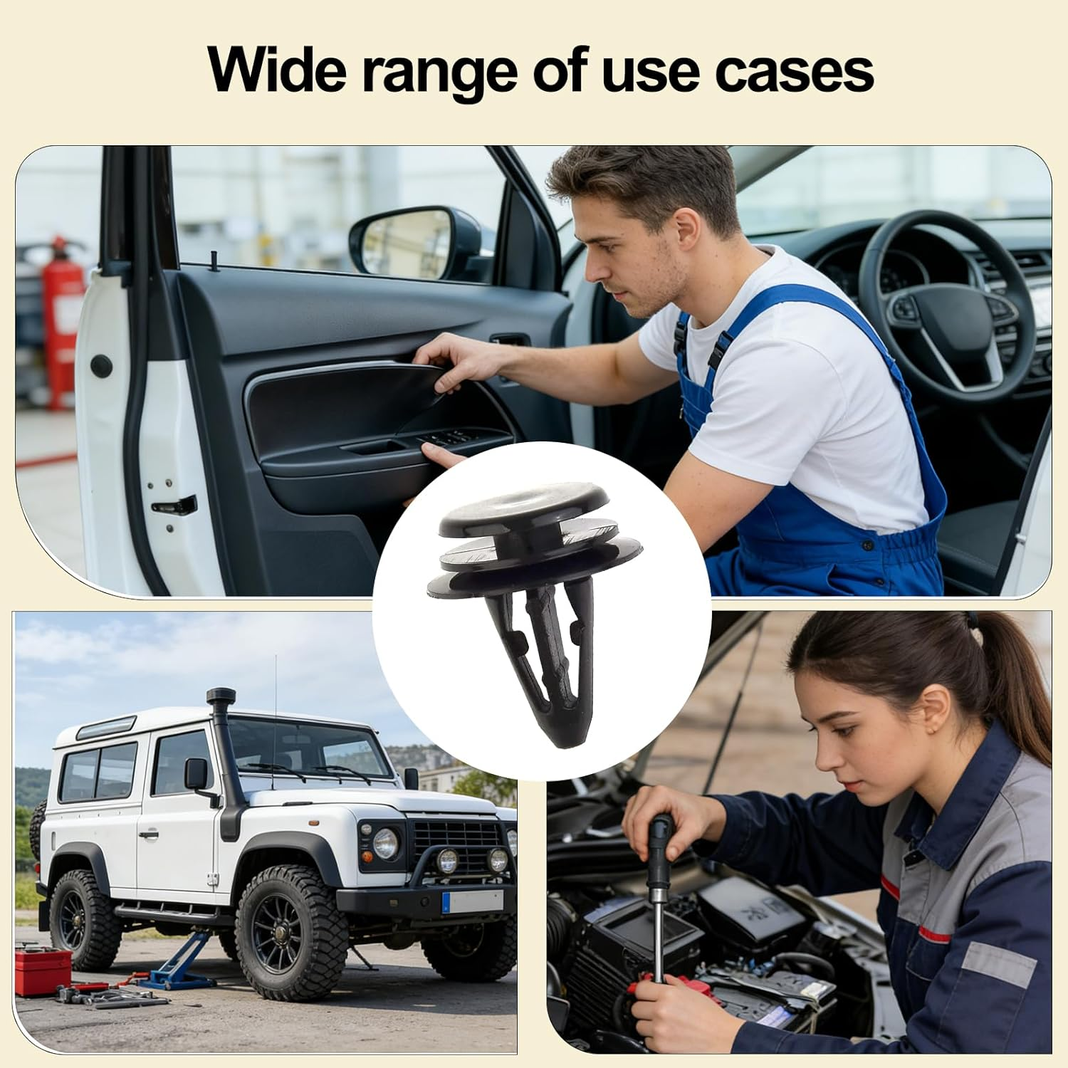 10 PCS Car Retainer Clips Set Tailgate Handle Rod Clip for MG ZS MG3 Universal Rear Boot Load Cover & Parcel Shelf String Cord Retainers Durable Auto Replacement Accessories (Black) image number 6