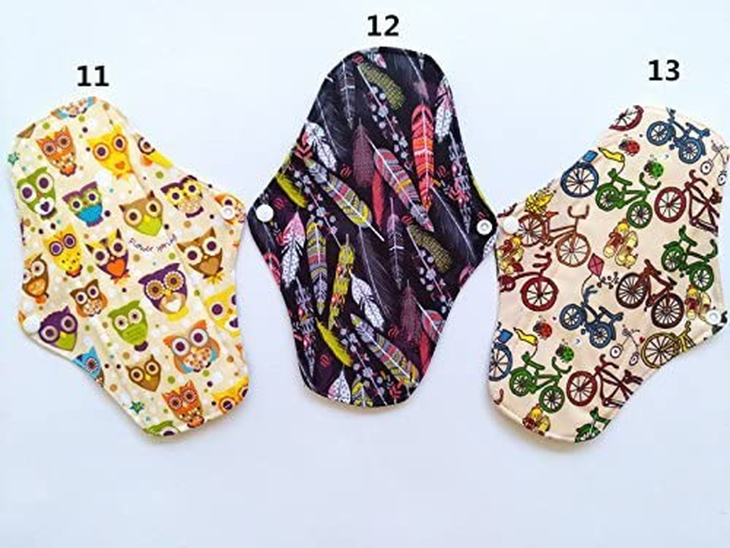 10Pieces 10Inch Reusable Washable Menstraul Pads Sanitary Pads image number 1