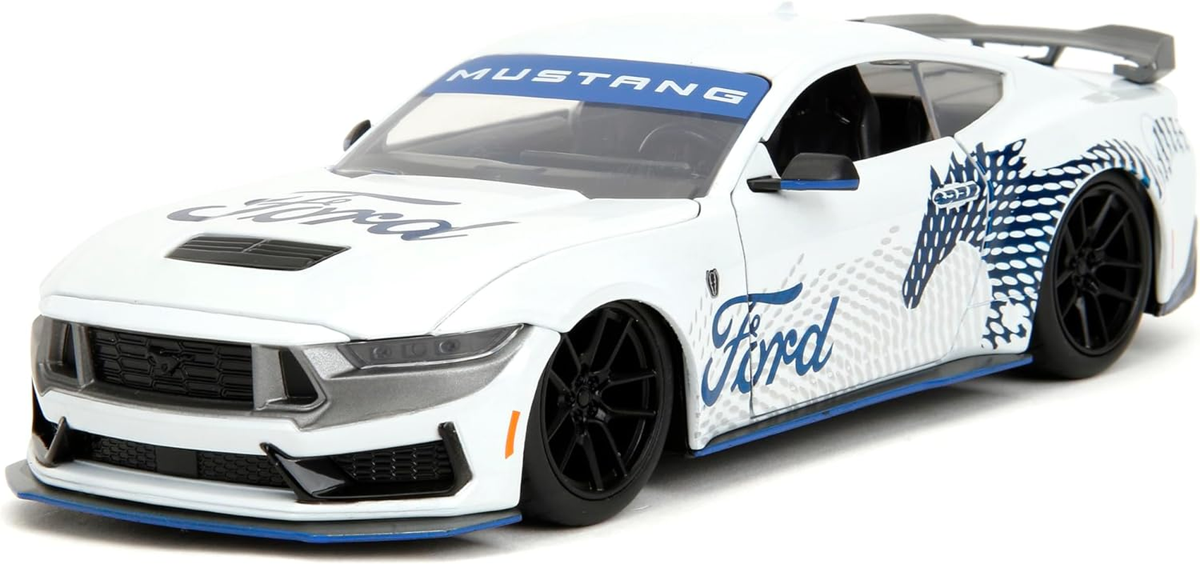 Jada Big Time Muscle 1:24 2024 Ford Mustang GT Dark Horse Die-Cast Car, Toys for Kids and Adults(White) image number 6