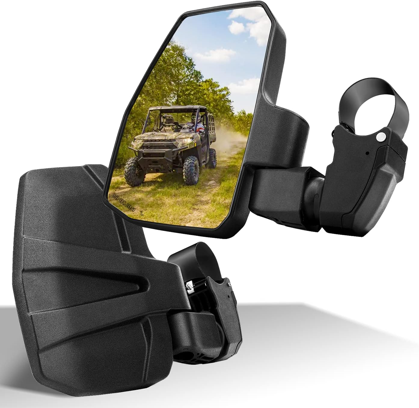 UTV Side Mirrors,You No Longer Need to Adjust by Hand,Innovative Automatic Reset Function,For 1.5"-2.0" Roll Cage,Compatible with Polaris Rzr,Can Am Maverick,Honda Pioneer Sxs,Kawasaki Mule image number 6