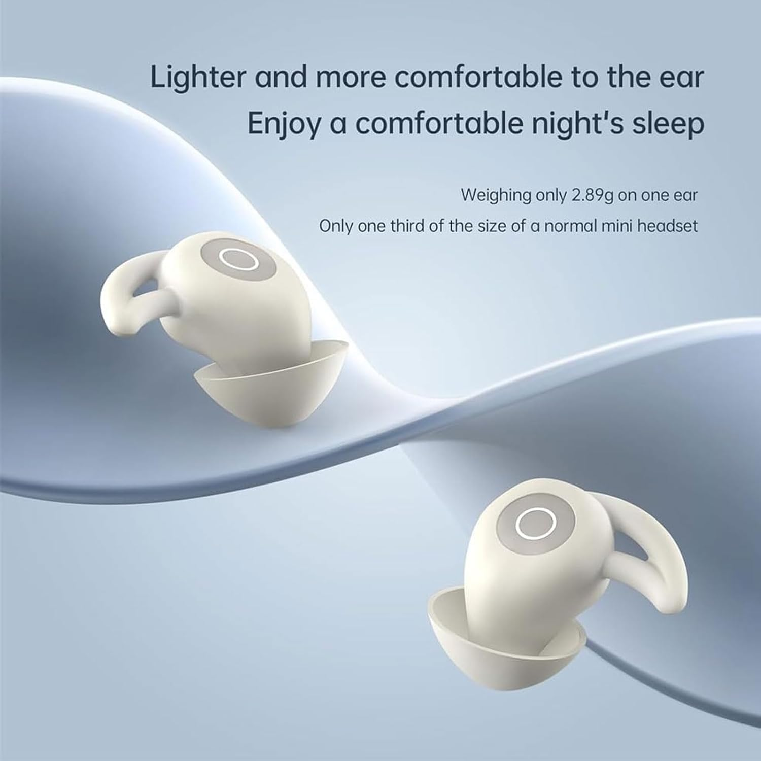Noora Sleep Earbuds, Snoozepods Pro - Bluetooth Sleepbuds, Noorasleep Snoozepods Pro, Comfortable Snugly with a Smart Case, Micro Sleep Earbuds for Side Sleepers (White) image number 4