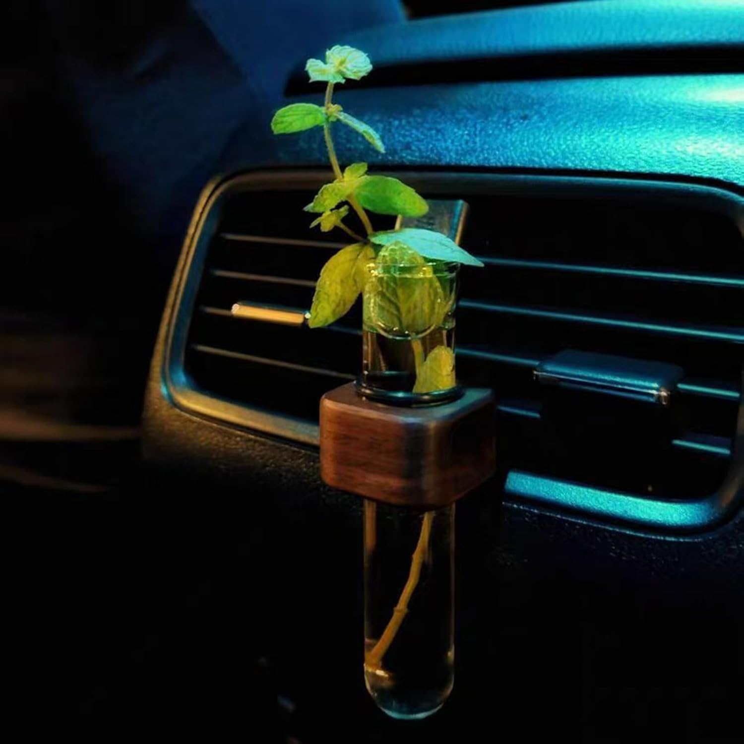 Air Vent Plant Vase | Car Flower Vase Mini Clip Plant Holder - Aesthetic Automotive Interior Wooden Decor for Women Mother Wife Girlfriend image number 3