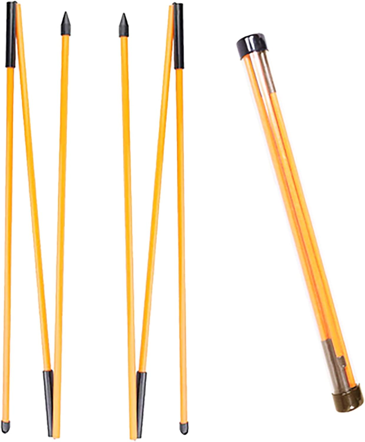Golf Alignment Stick, 2-Pack Golf Alignment Rods, 48" Collapsible Alignment Stick Golf Training Aid for Aiming, Putting, Posture Corrector, Golf Practice Sticks with Clear Tube Case image number 4