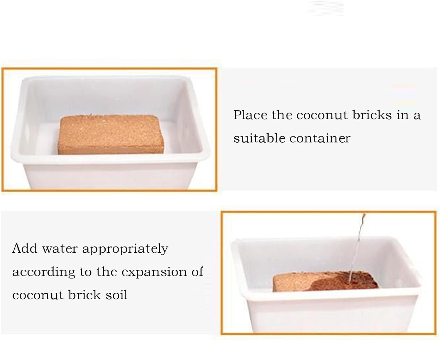 Vgvgaj Organic Coco Coir | Coco Coir Block - Ph-Balanced Moisture Supplies for Vegetables Houseplants Gardening Indoor Flowers Outdoor image number 6