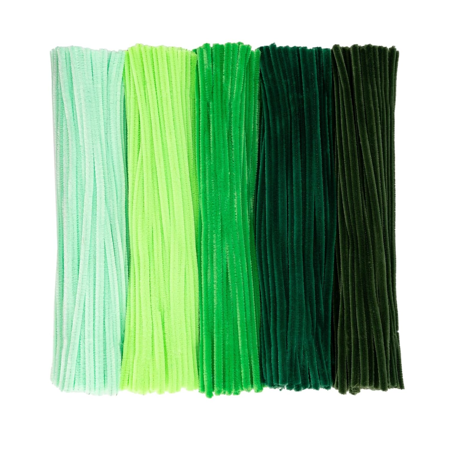 500 Pieces Green Pipe Cleaners, Chenille Stems, Pipe Cleaner Crafts for DIY Art and Craft Projects Creative Gift Party Decorations image number 4