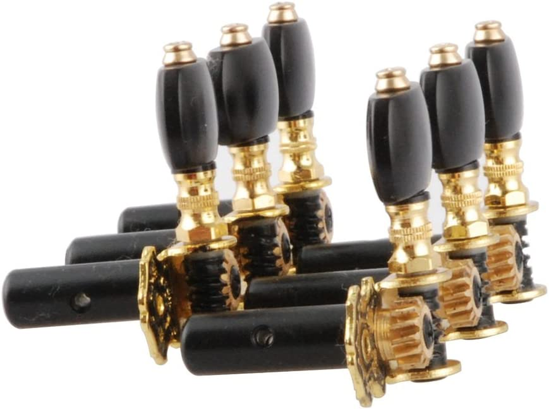 Mr.Power Classical Guitar Tuners Machine Heads 3+3 Set Tuning Keys Machine Pegs(Black Button) image number 4