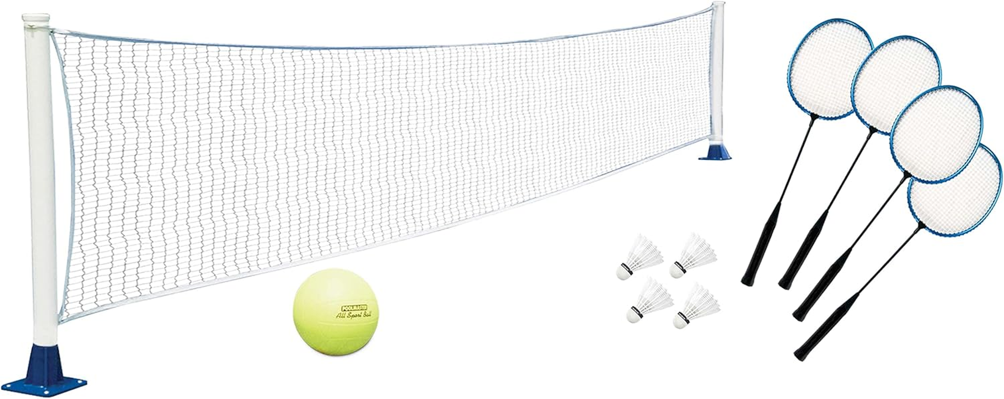 Poolmaster 72776 Above-Ground Mounted Poolside Volleyball/Badminton Game with Perma-Top Mounts image number 3