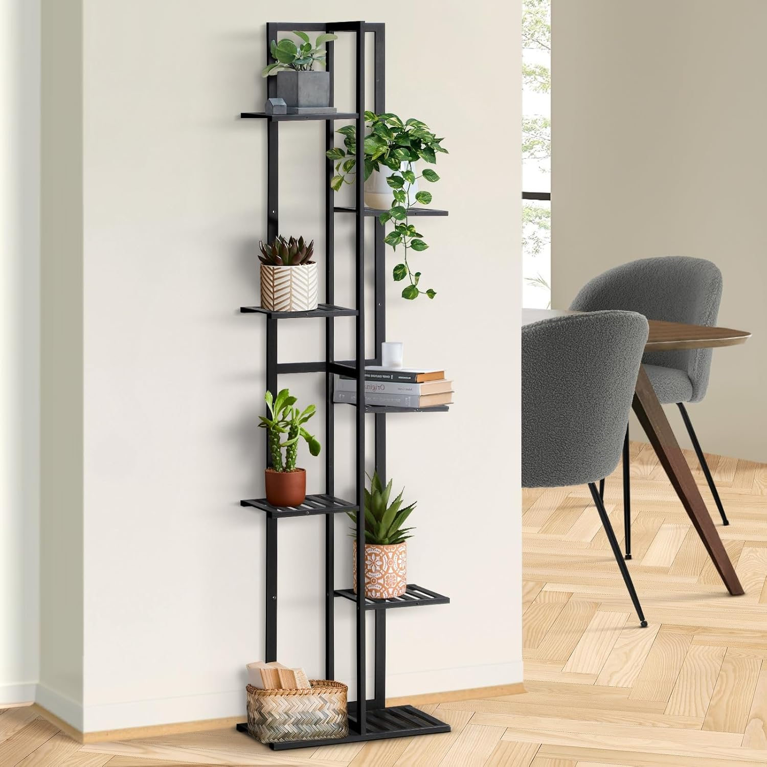 Livsip 7 Tiers Plant Stand Bamboo Flower Shelf Plant Rack image number 2