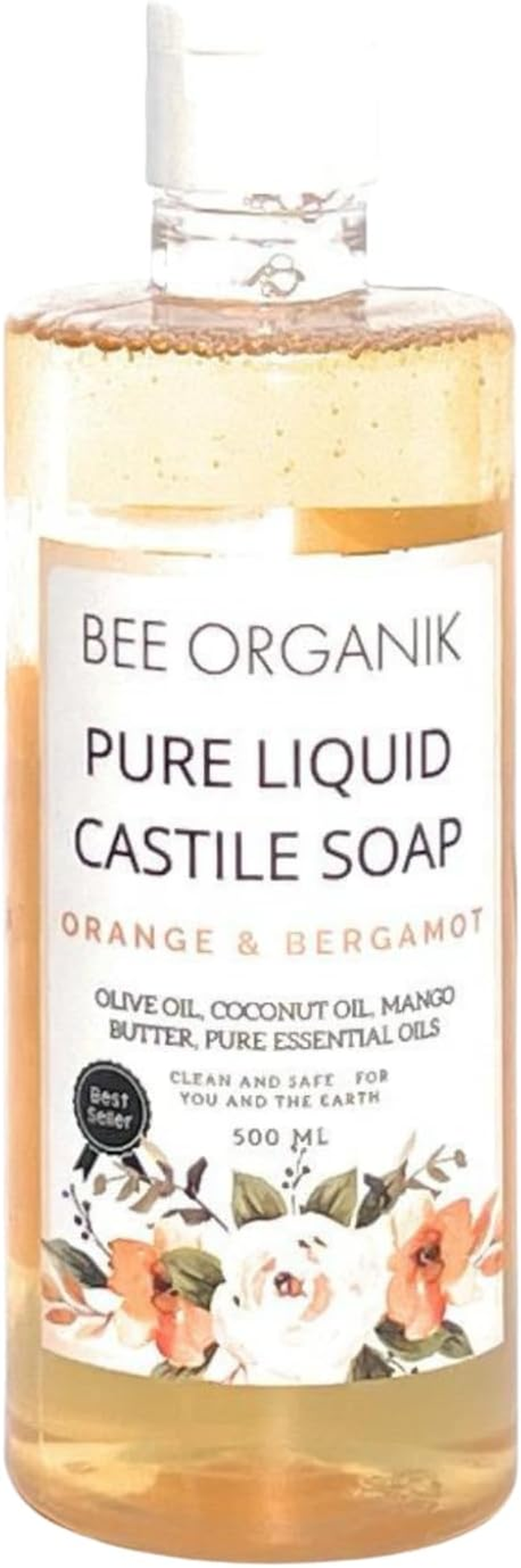 BEE ORGANIK Pure Liquid Castile Soap for Face, Body, Hair | Natural, Organic and Safe | Eco-Friendly and Non-Toxic | Hands and Body | Baby and Pet Safe| 475 Ml image number 6