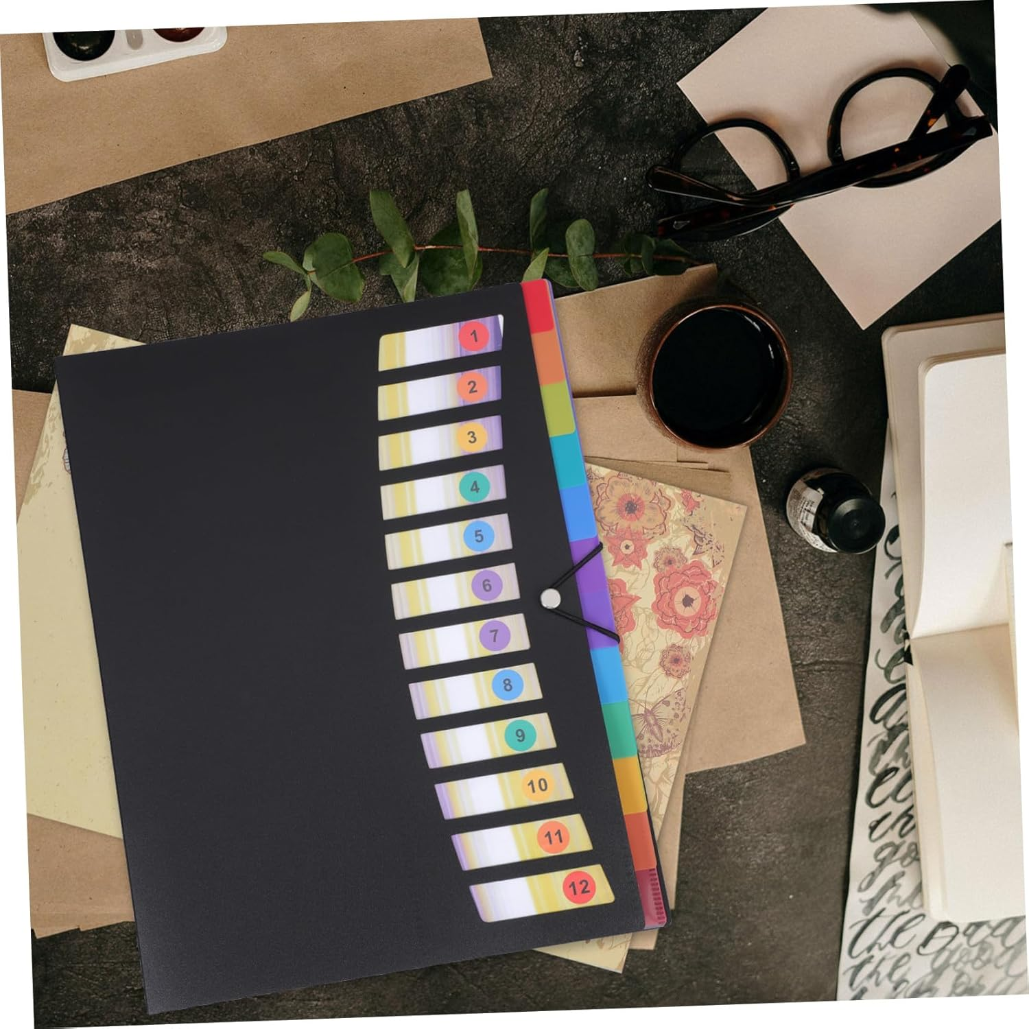 CLISPEED Expanding File Folder Portable Travel Document Organizer Large Capacity Document File Organiser for Office Use image number 3