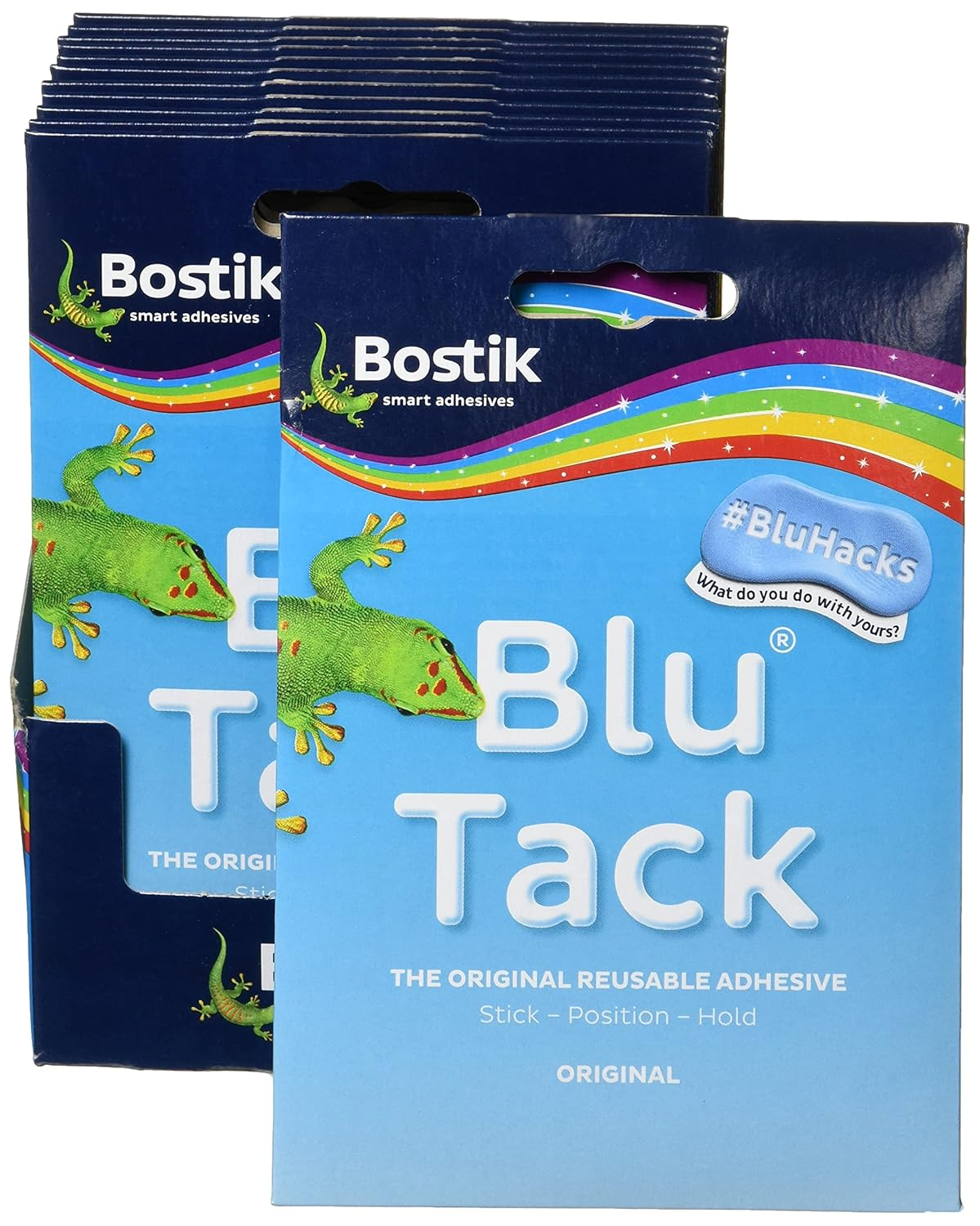Bostik 24552 Blu-Tack Mastic Adhesive Non-Toxic Handy Pack Ref 801103 [Pack of 12], Blue image number 1