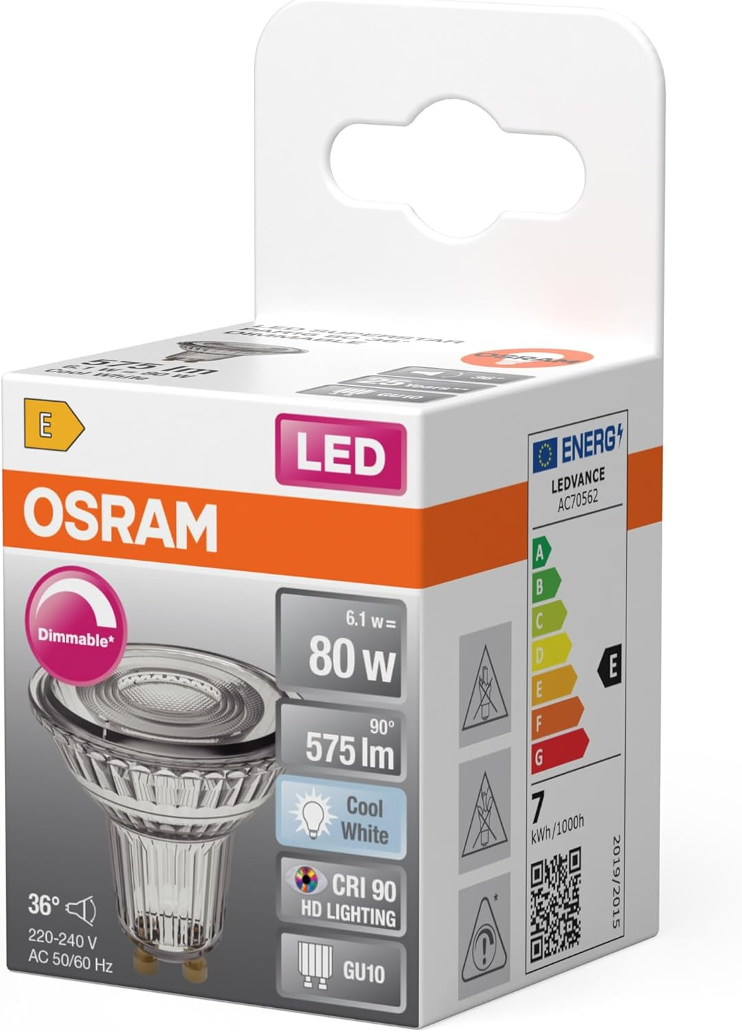 OSRAM LED Superstar PAR16 6.1 W 940 GU10 image number 2
