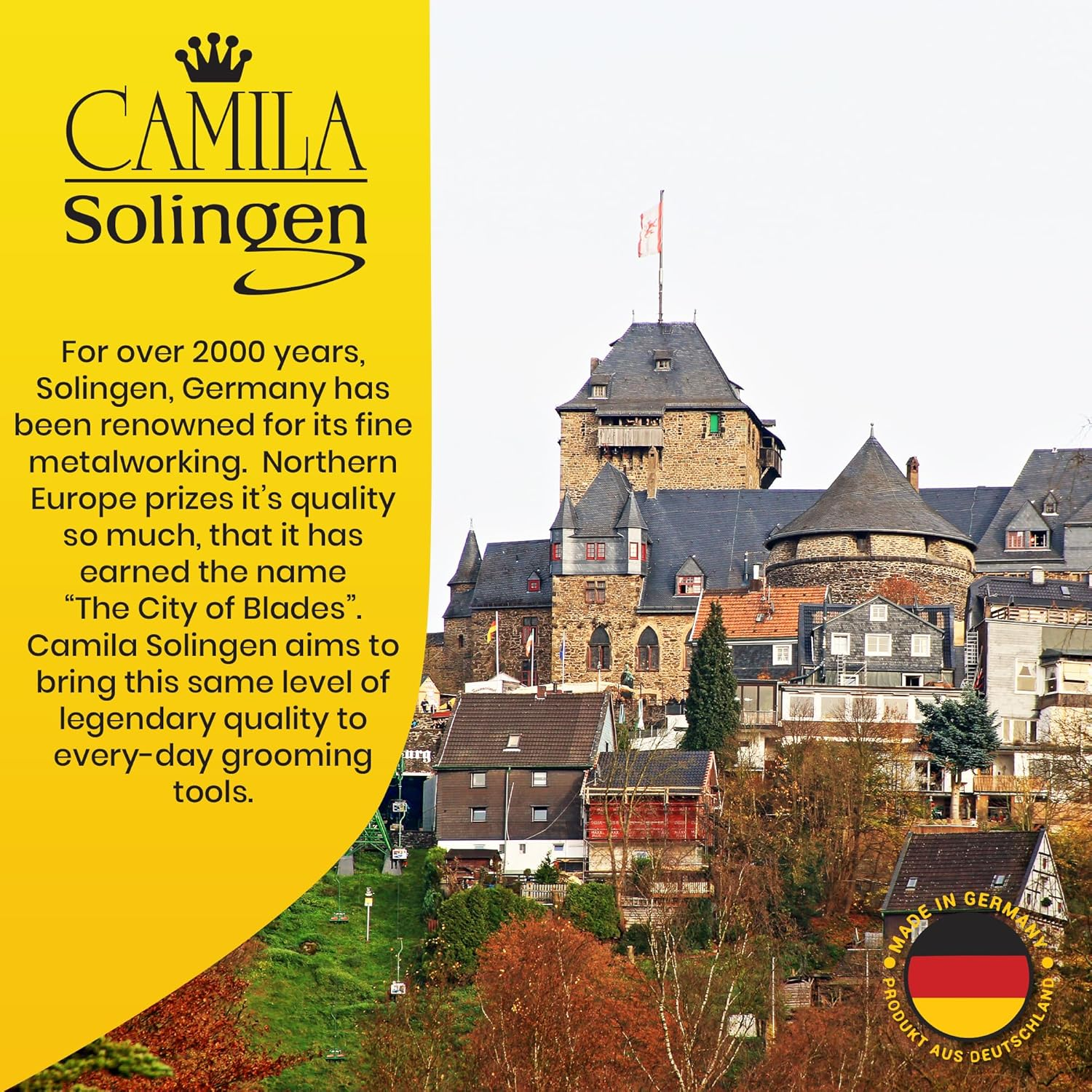 Camila Solingen CS22 5 1/2" Corn Plane/Foot Callus Remover. Hard Skin Heel Shaver Rasp Pedicure Cutter Kit for Feet and Spare Blades (10 Pack). Made in Solingen Germany image number 1