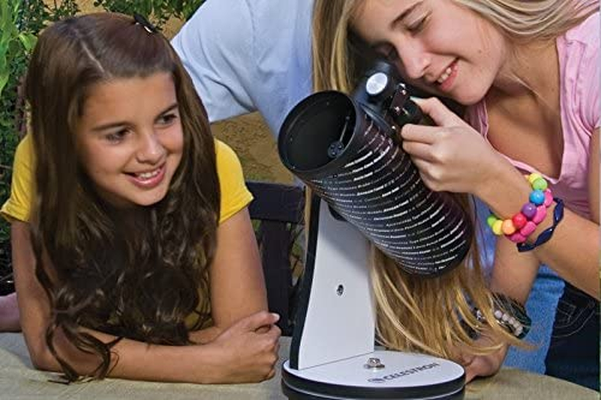 Celestron Firstscope Beginners Astronomy Telescope for Moon, Planets and Stars, 72Mm Aperture, Dobsonian-Style Tabletop Mount, Black (21024) image number 4