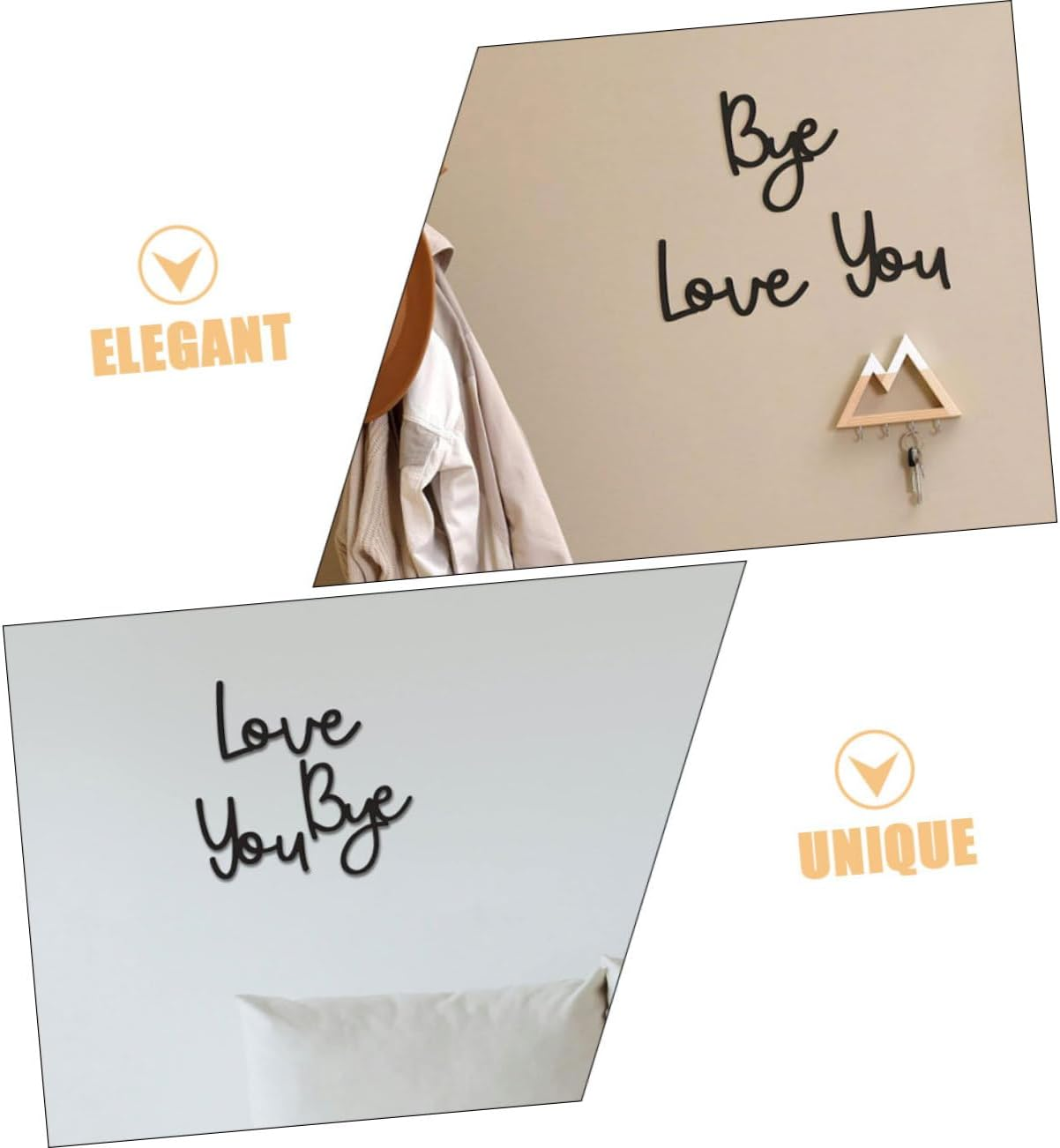 Levemolo Wooden Letter Wall Art Life Decor Handcarved Pine Wood Sign for Living Room Bedroom Entryway Artistic Home Ornament