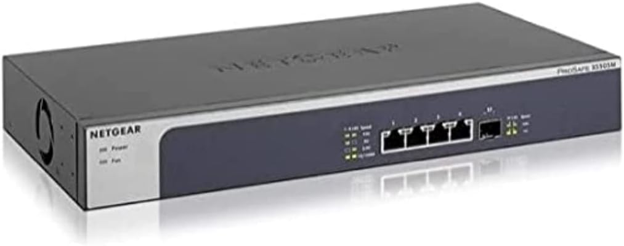 Netgear XS505M 5-Port 10Gbe Multi-Gigabit Ethernet LAN Switch (With 1X 10G-SFP+, Desktop or 19 Inch Rack Mounting), Black, Grey image number 6