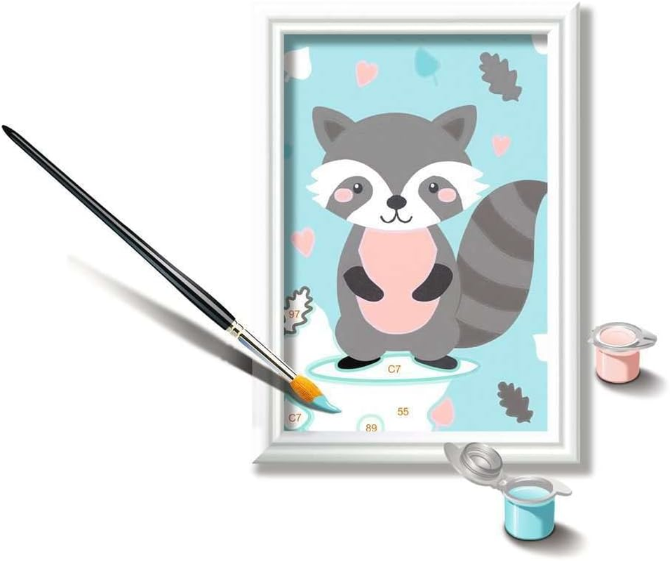 Ravensburger Malen Nach Zahlen 28695- S&uuml;&szlig;er Waschb&auml;r - Kinder Ab 7 Jahren image number 3