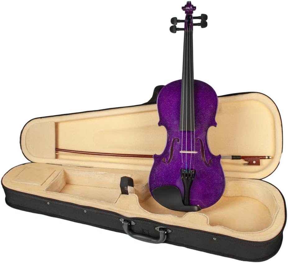 Tignapoo 4/4 Violin Spruce Wood Top Panel Basswood Back Side Panel with Gig Bag Brazilwood Bow for Beginner String Instrument image number 3