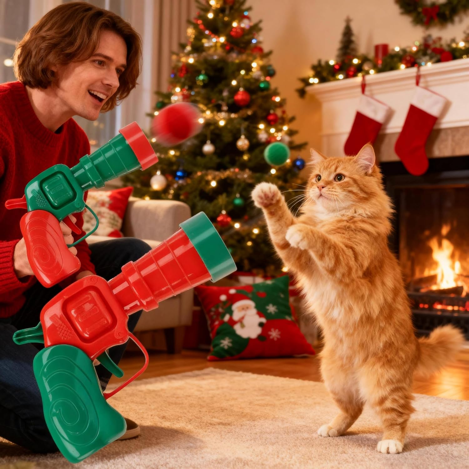 Cat Interactive Balls Launcher for Hours of Irresistible Fun, Brings Joy & Triggers Happy Purrs, Automatic Motion & 30 Plush Balls for a Thrilled, Playful Kitty image number 4