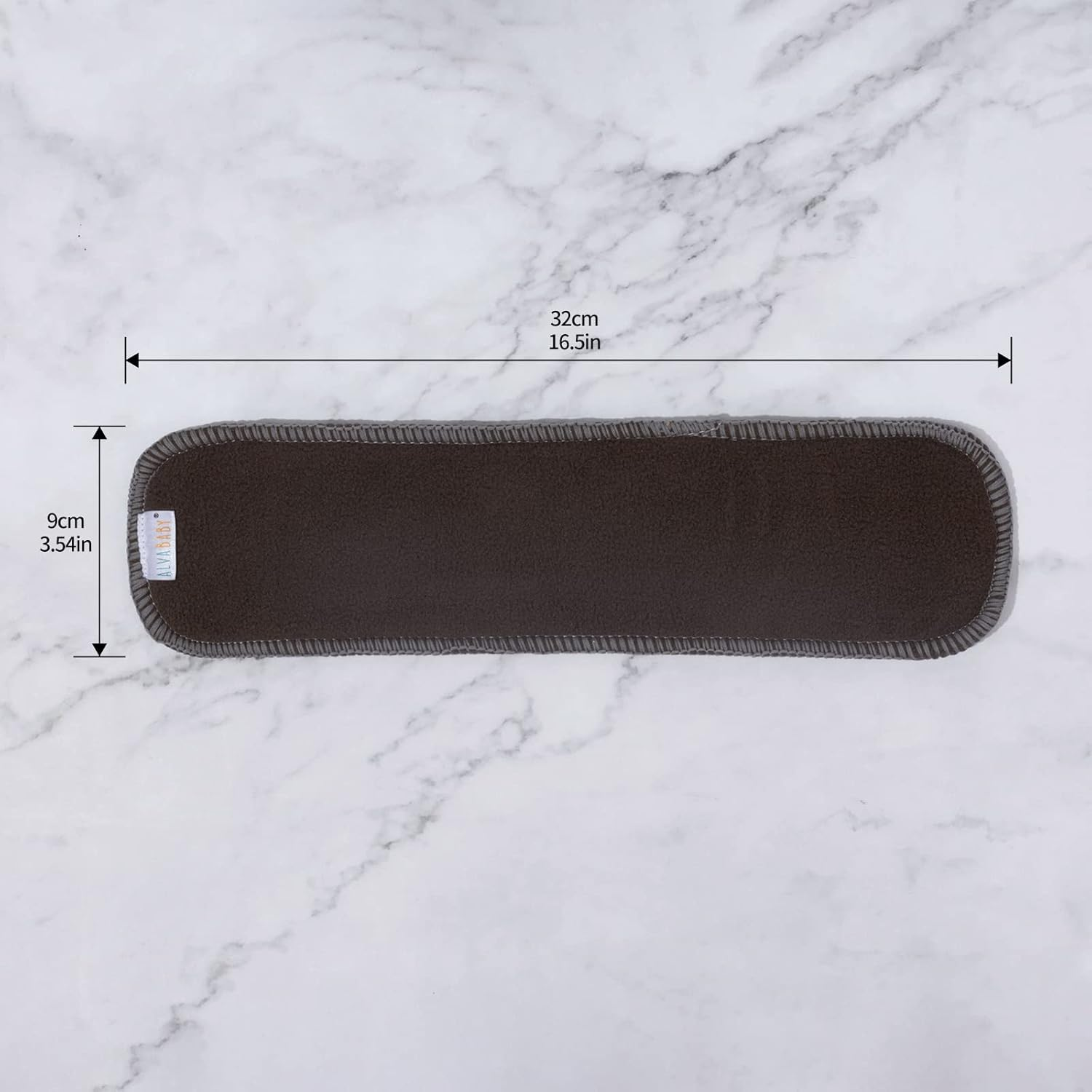 ALVABABY 12PCS Newborn Less than 12Pounds Cloth Diaper Insert,5-Layer Charcoal Bamboo Liner Reusable 12SZTN-AU image number 3