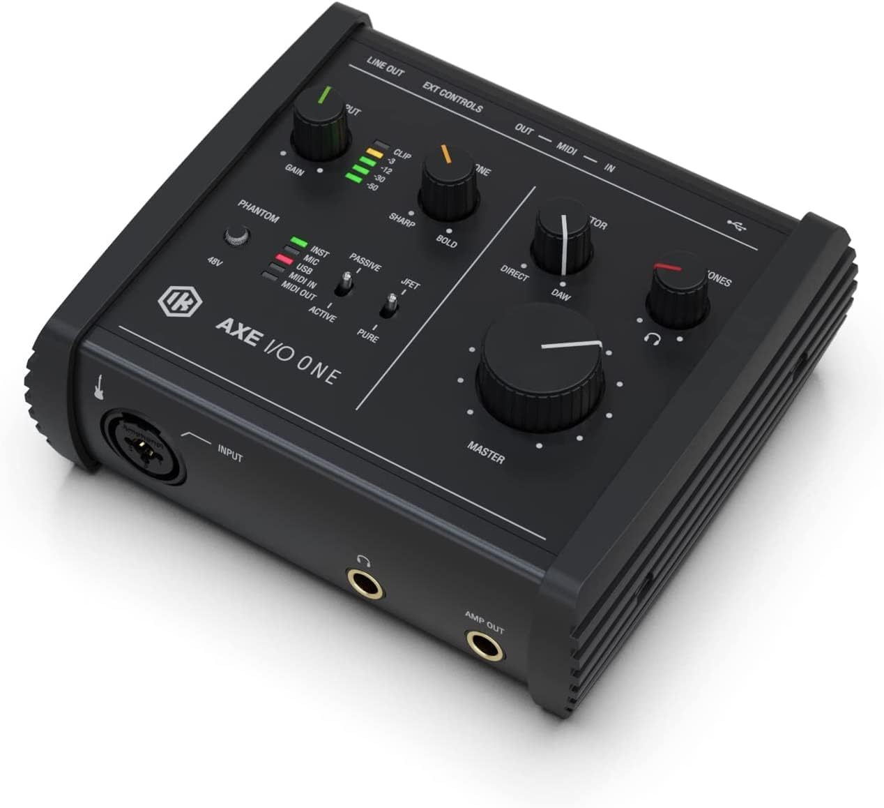 IK Multimedia AXE I/O ONE, Compact USB Audio Interface with Z-TONE Advanced Guitar Tone Shaping. USB-C Connector. Comes with TONEX SE and Amplitube 5 SE