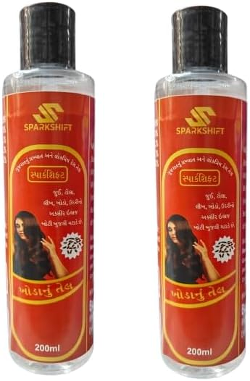 Sparkshift Hair Oil with Neem and Nagarmoth, Anti-Dandruff Formula, 200 Ml, Pack of 2
