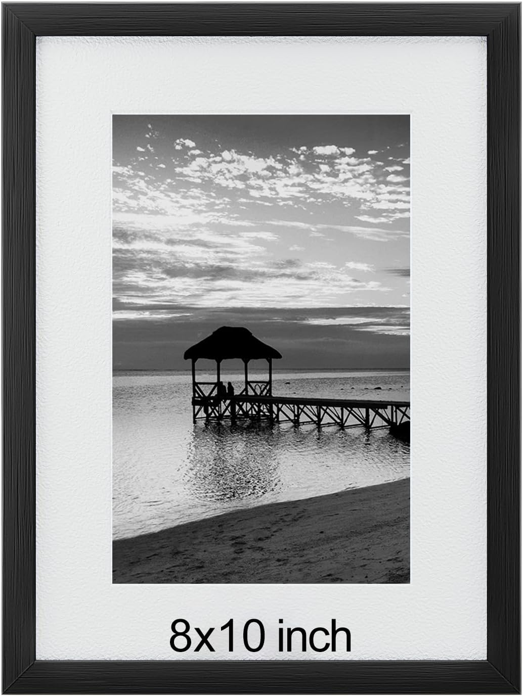 A4 Picture Photo Frames Set of 2, Versatile Shatterproof Photo Posters Certificates Frame for Home Store Office, Wall Horizontal Vertical Display, Black