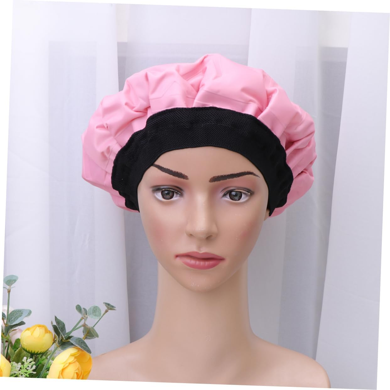 Hair Heat Cap Steamer Cap for Deep Conditioning Thermal Hair Treatment at Home or Professional Salon Use Microwave and Refrigerator Compatible Pink - Red image number 6