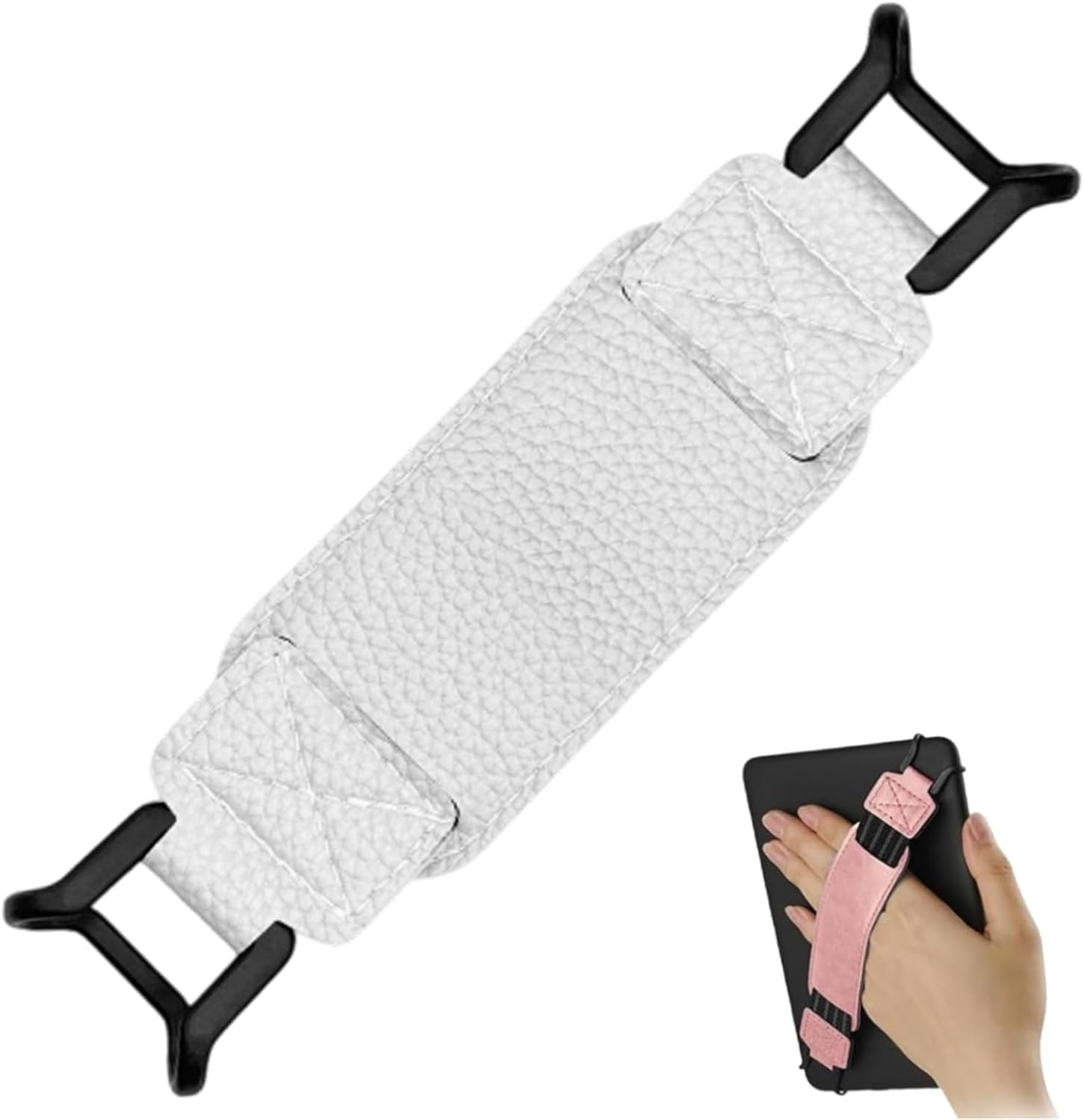 Kindle Hand Strap, White Finger Grip Holder for Kindle Tab and Tablet Accessories, Firmly and Comfortable Grip for Reading and Daily Use image number 2