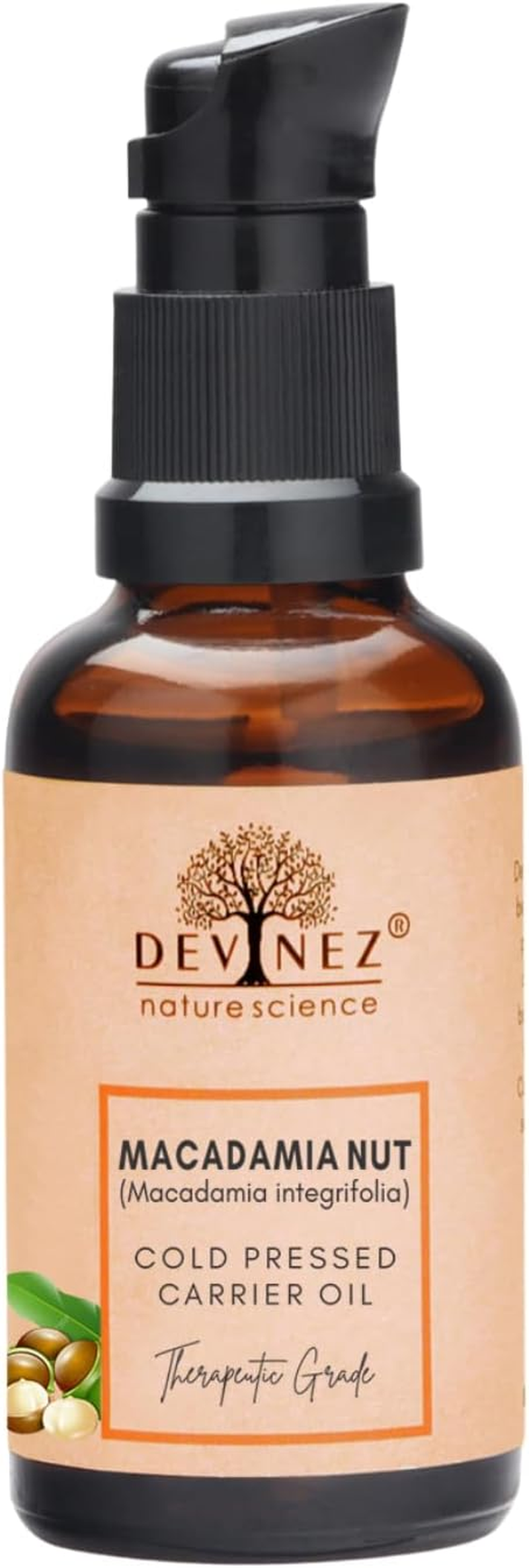 Devinez Macadamia Nut Cold-Pressed Oil, 15Ml 100% Pure, Natural & Undiluted, Oleic Acid (Omega 9), for Healthy Hair, Prevent Wrinkles, Age Spots and Other Signs of Aging image number 3