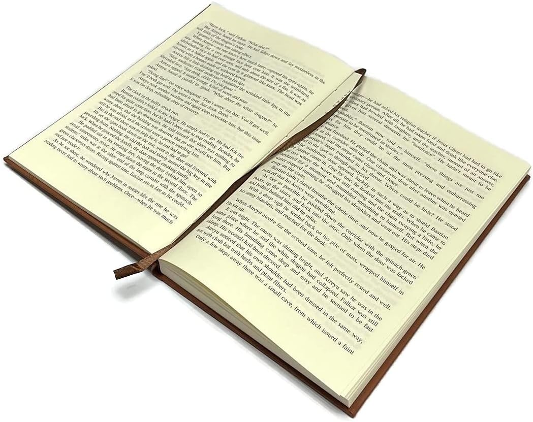 The Neverending Story Book Auryn Bastian Atreyu Replica Novel Brown image number 2