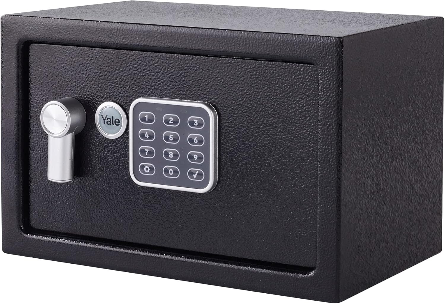 Yale YSV/200/DB2 Small Value Safe, Digital Keypad, LED Light Indicators, Steel Locking Bolts, Emergency Override Key, Wall and Floor Fixings, Black Finish, 8 Litre Capacity 20 X 31 X 20 Cm image number 2