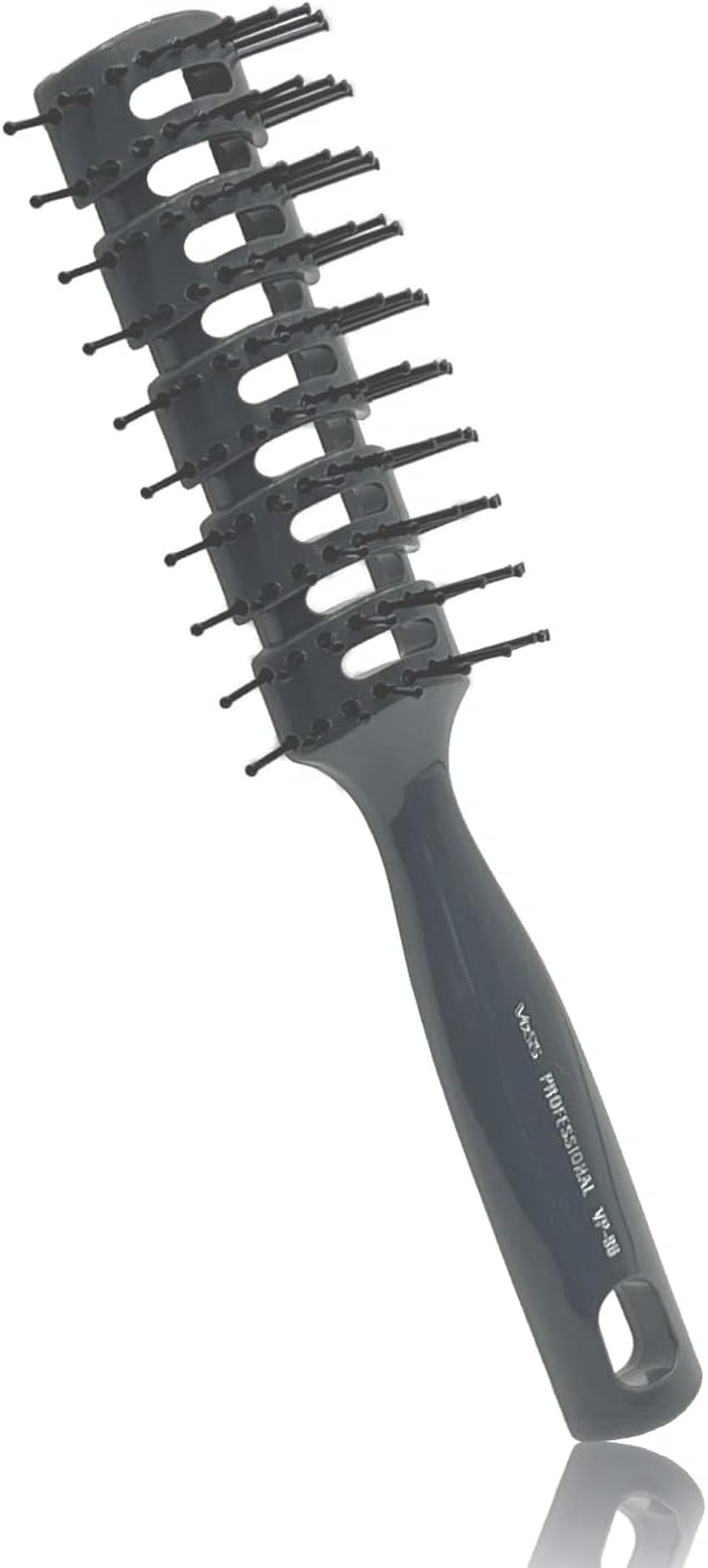 VESS Styling Ceramic Hair Brush 9-Row round Type, for Bow and Styling Made in Japan (VP-80 Gray) image number 3