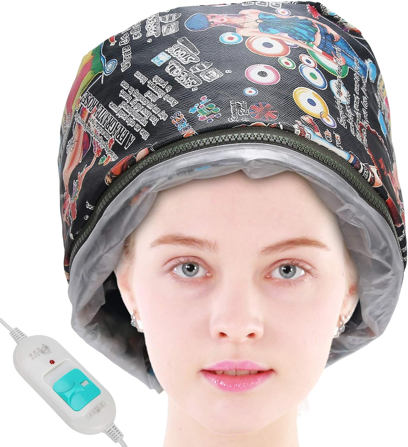 Hair Steamer Deep Conditioning Heat Cap, Electric Heating Hair Hat 3 Gears Hair Steamer Cap, Reusable Shower Caps Heating Oil Treatment Baking Hat Hair Scalp Treatments [Us] image number 2
