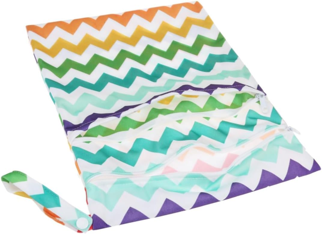 Ibasenice Nappies Newborn Diaper Pouch Bag for Stuff for Newborn Resuable Wet Dry and Easy to Use Design image number 1