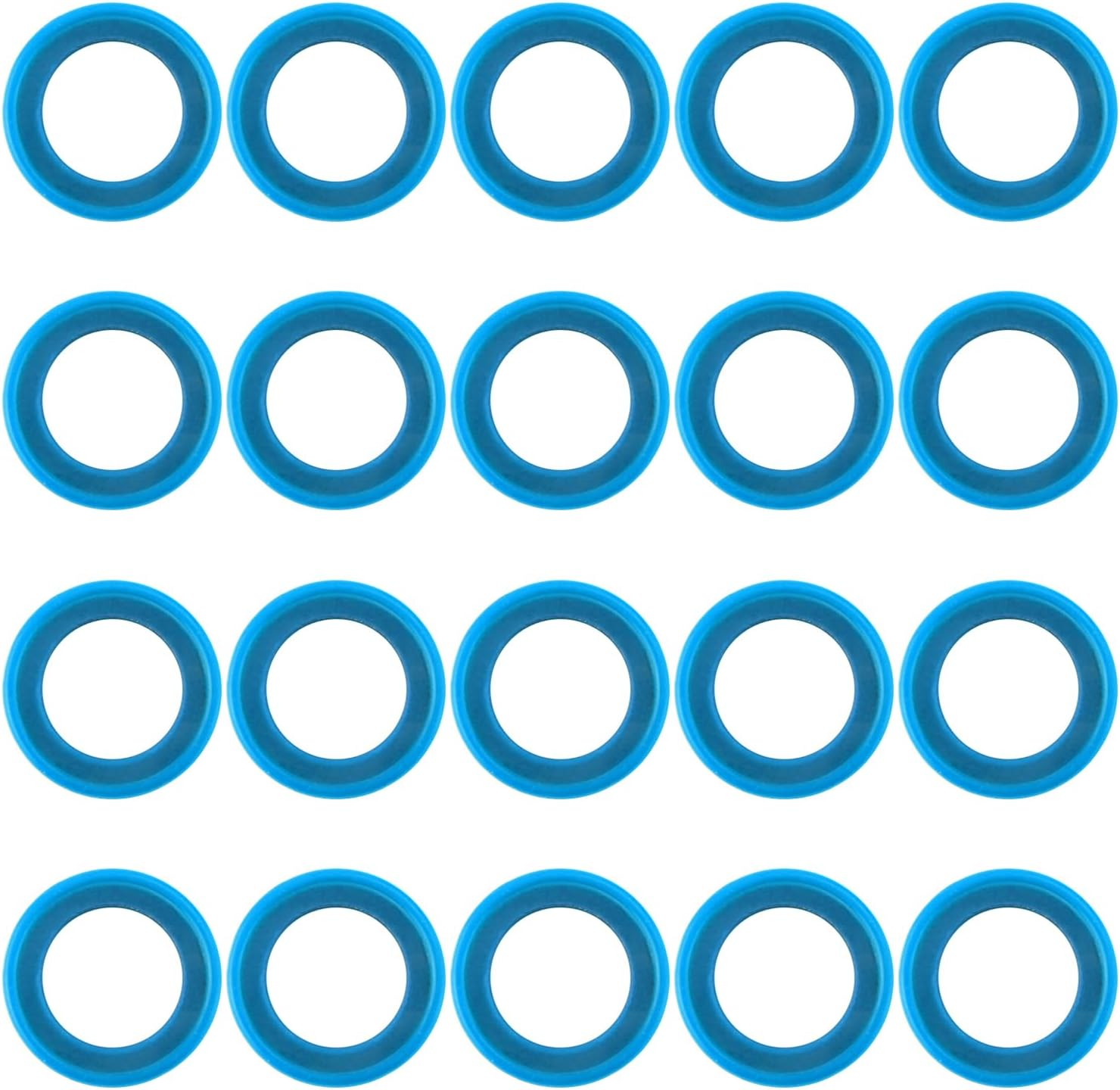 20Pcs Gearcase Drain Plug Seal Washer Gaskets 26-830749, Blue Lower Unit Grease Gaskets Strong Oil Drain Plug Screw Sealing Washer Compatible with Mercury Marine/Mercruiser image number 5