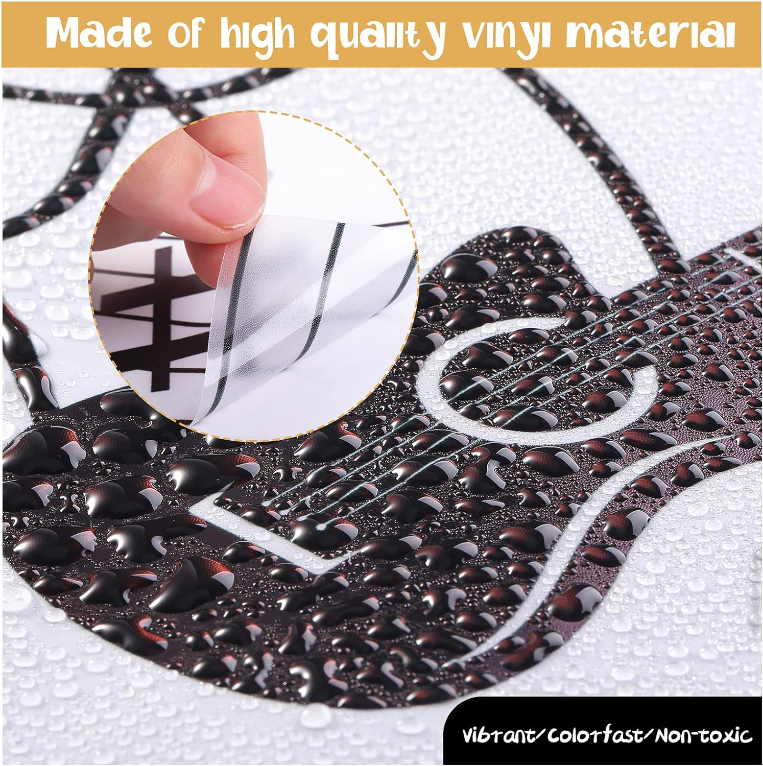 Music Wall Stickers Decals Music Note Wall Decor Removable Notation Band Decals Vinyl Mural Wallpaper DIY Home Decor for Classroom Living Room Bedroom Kids Studio Decoration image number 5