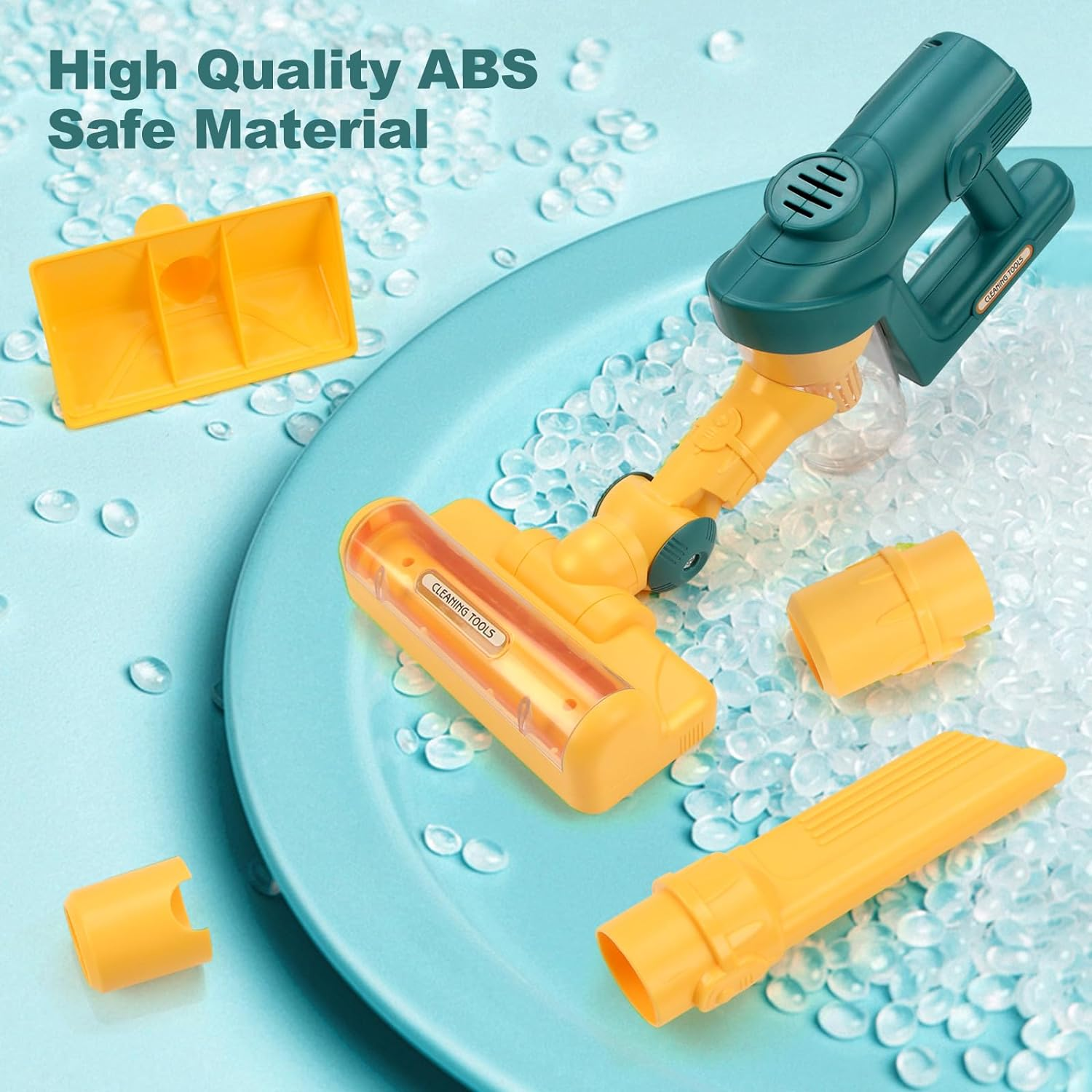 Rayouth Kids Vacuum That Really Works, Toddlers Cordless Vacuum Cleaner Set, Pretend Role Play Household Keeping Toys with Realistic Function & Attachments, Cleaning Learning Toy for Age 3+ Boys Girls image number 5