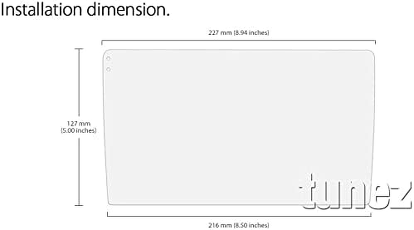 TUNEZ&reg; Tempered Glass Screen Protector Compatible with Universal Car Audio Head Unit Radio Player Clear Protection (9-Inch Head Unit) image number 4