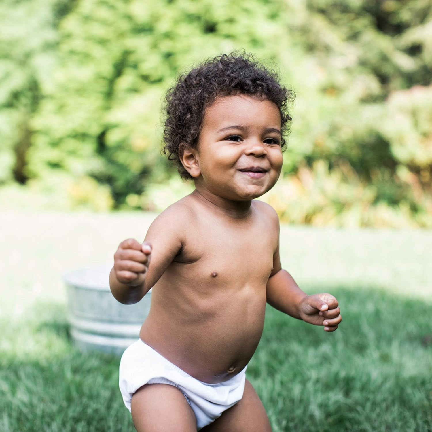 I Play. Snap Reusable Absorbent Swim Diaper, White, 4T (3-4Yrs) image number 3