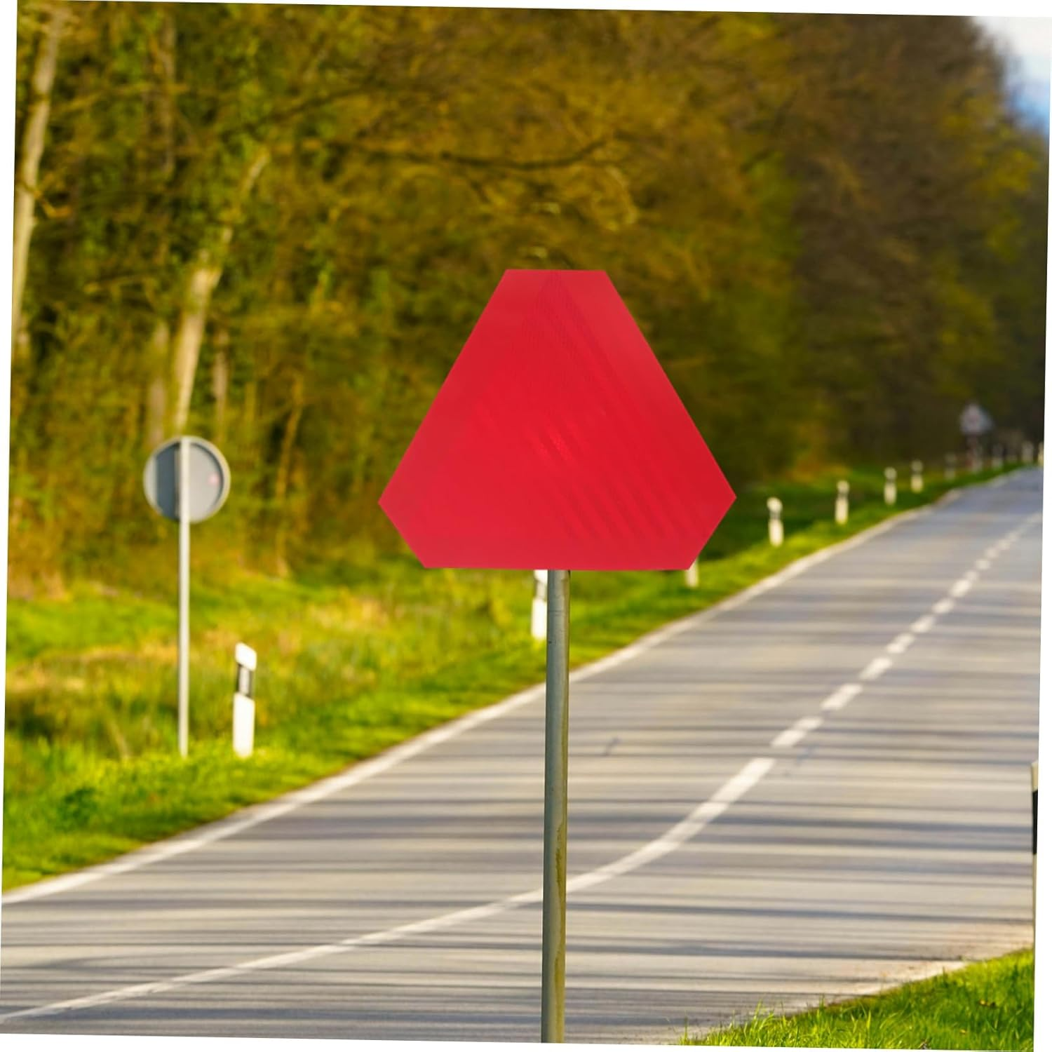 GLEAVI Golf Cart Rear Triangle Reflective Sign Pvc Material Safety Triangle Road Sign