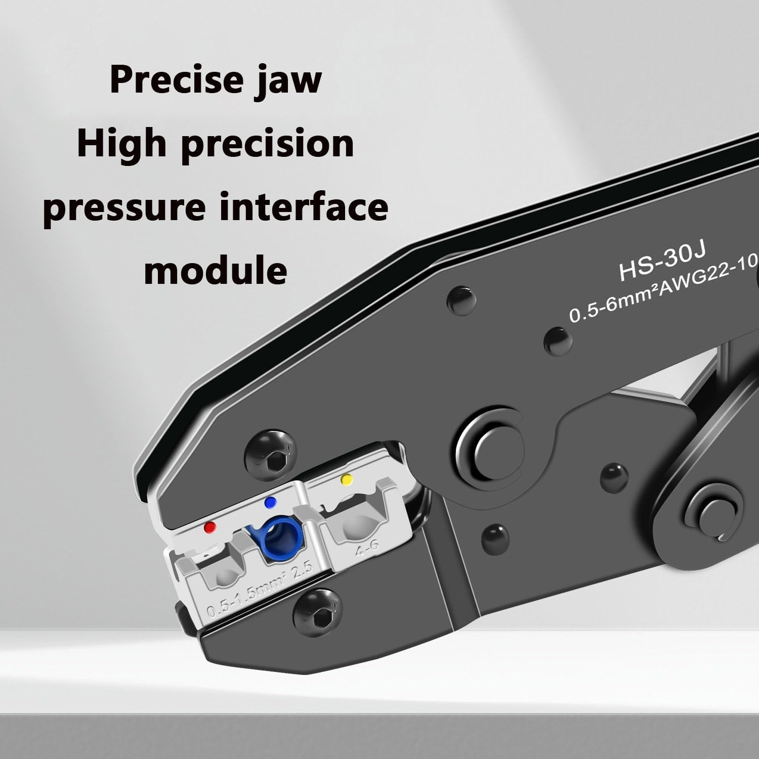 SOVYOULIVE Crimping Tool for Heat Shrink Connectors AWG22-10 (0.5-1.5Mm&sup2;)(1.5-2.5Mm&sup2;), Insulated Ratcheting Wire Terminal, Electrical Crimper Plier for Electrical Connectors image number 3