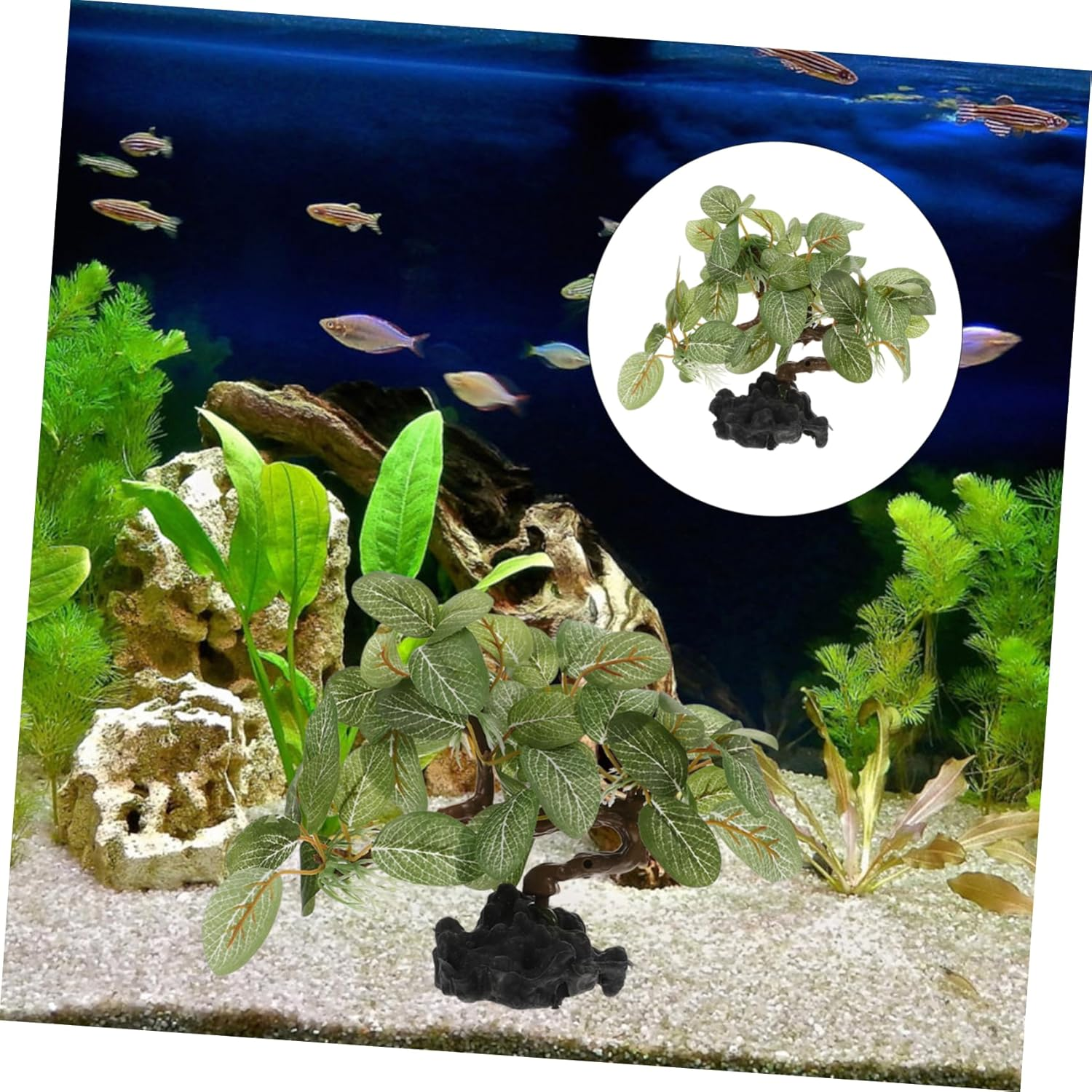 Angoily Artificial Fish Tank Plants Vibrant Aquarium Decor for Realistic Landscape for Aquariums and Terrariums Lifelike Design Pet Play and Hiding Spaces image number 6